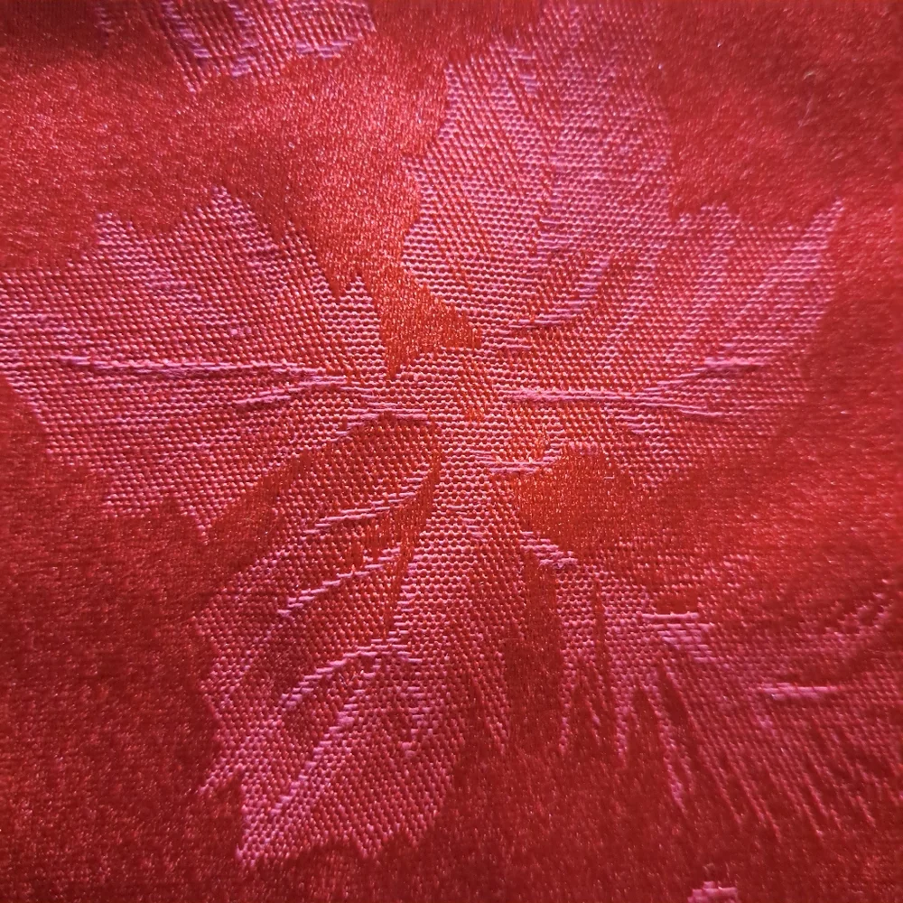 Lot of 6 Spode Romanian Burgundy Table Napkins Leaves Engraved Design